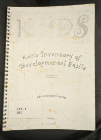 Image of Kent Inventory of Developmental Skills -Administration Booklet-