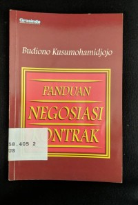 Image of Panduan Negosisasi Kontrak
