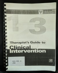 Image of Therapist's Guide to Clinical Intervention